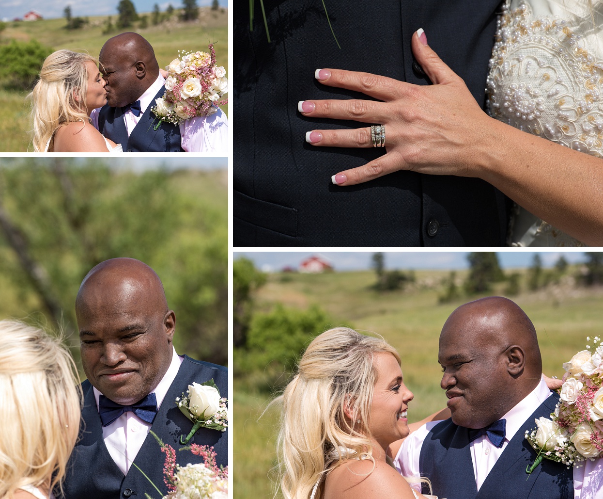 Bridal portraits in harsh light,