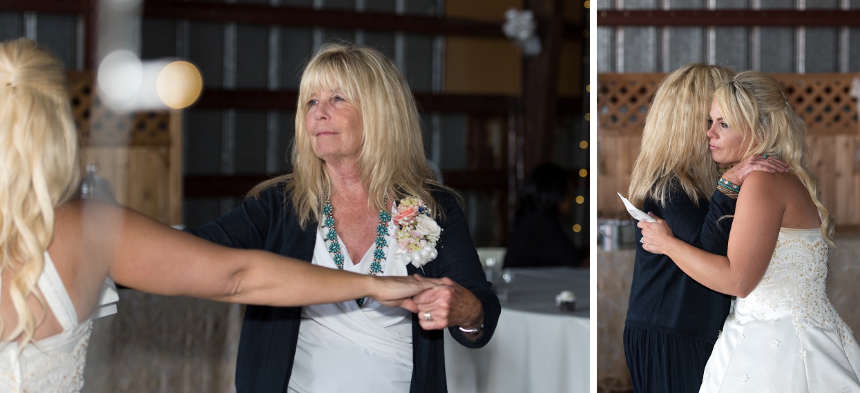 Emotional dance bride and mother